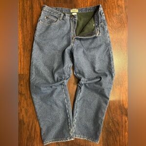 L.L. Bean Relaxed Fit Fleece Lined Blue Jeans